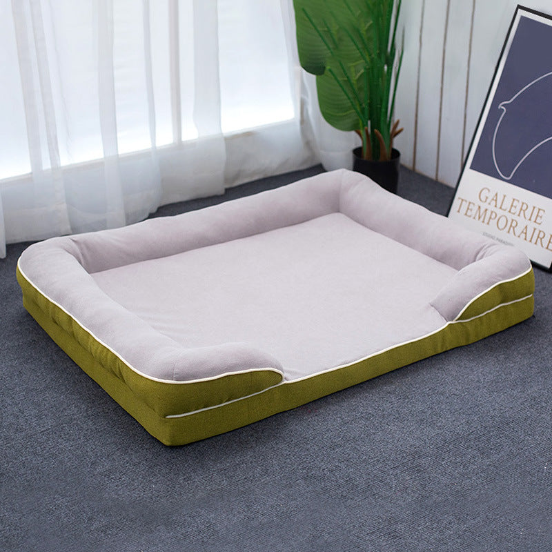 KFX-1681981 Universal Removable and Washable Pet Bed in Green, Orange, Gray, and Coffee - Various Sizes Available