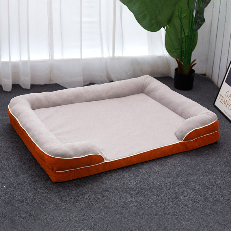 KFX-1681981 Universal Removable and Washable Pet Bed in Green, Orange, Gray, and Coffee - Various Sizes Available