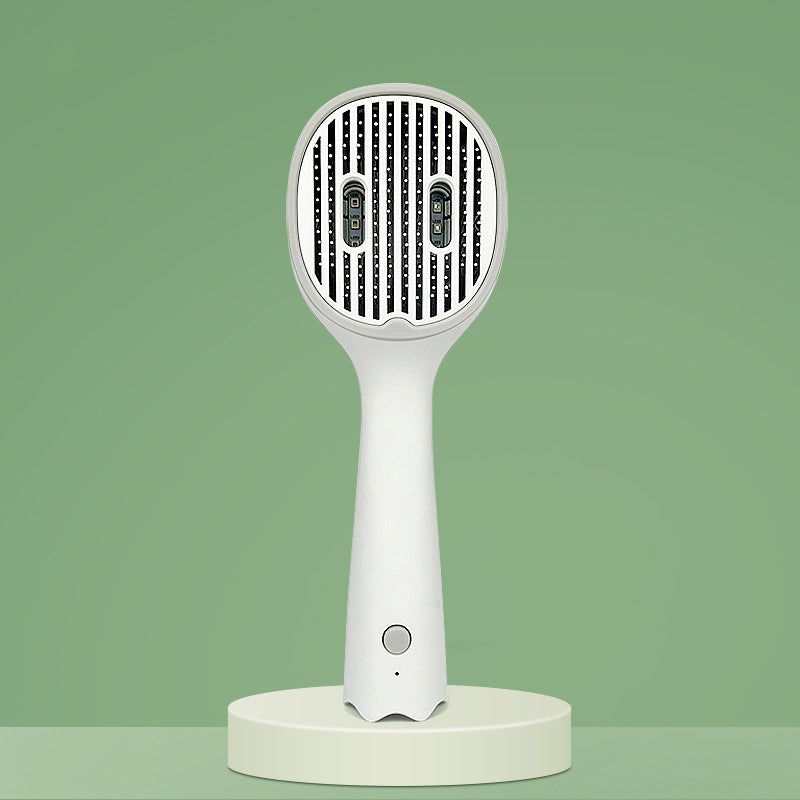 KFX-1683517 UVC Sterilizing Pet Grooming Brush for Cats and Dogs with Self-Cleaning Slicker Needle Comb