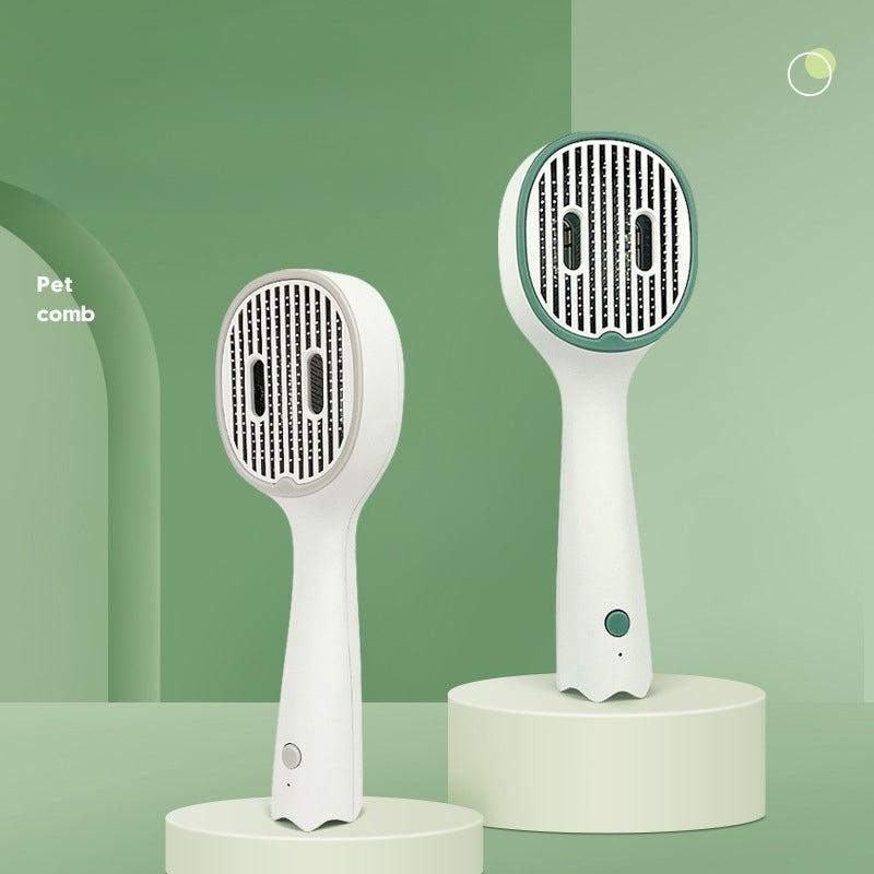 KFX-1683517 UVC Sterilizing Pet Grooming Brush for Cats and Dogs with Self-Cleaning Slicker Needle Comb