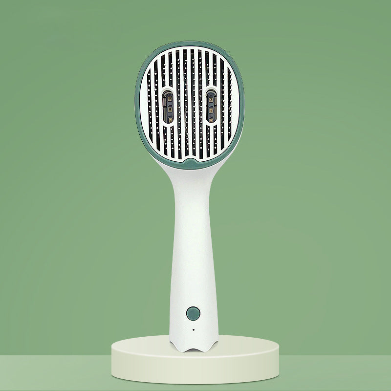 KFX-1683517 UVC Sterilizing Pet Grooming Brush for Cats and Dogs with Self-Cleaning Slicker Needle Comb