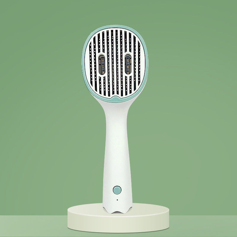 KFX-1683517 UVC Sterilizing Pet Grooming Brush for Cats and Dogs with Self-Cleaning Slicker Needle Comb