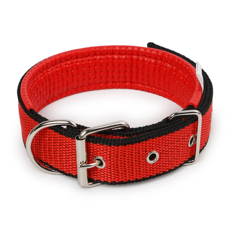 KFX-1683901 Soft Leather Lined Nylon Pet Collar with Polypropylene Foam - Multiple Sizes Available
