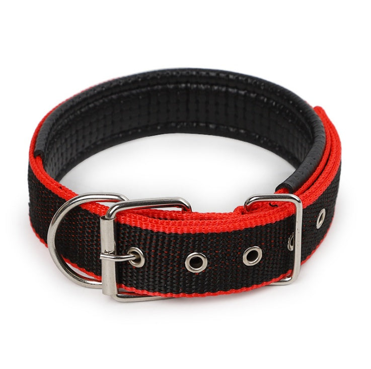 KFX-1683901 Soft Leather Lined Nylon Pet Collar with Polypropylene Foam - Multiple Sizes Available