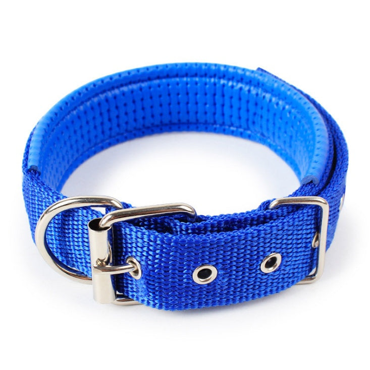 KFX-1683901 Soft Leather Lined Nylon Pet Collar with Polypropylene Foam - Multiple Sizes Available