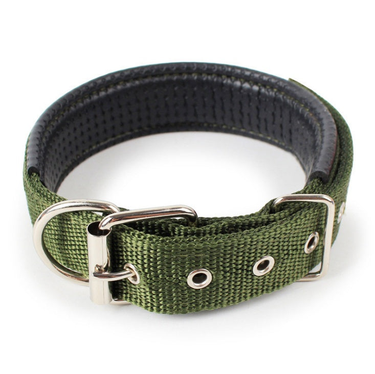 KFX-1683901 Soft Leather Lined Nylon Pet Collar with Polypropylene Foam - Multiple Sizes Available
