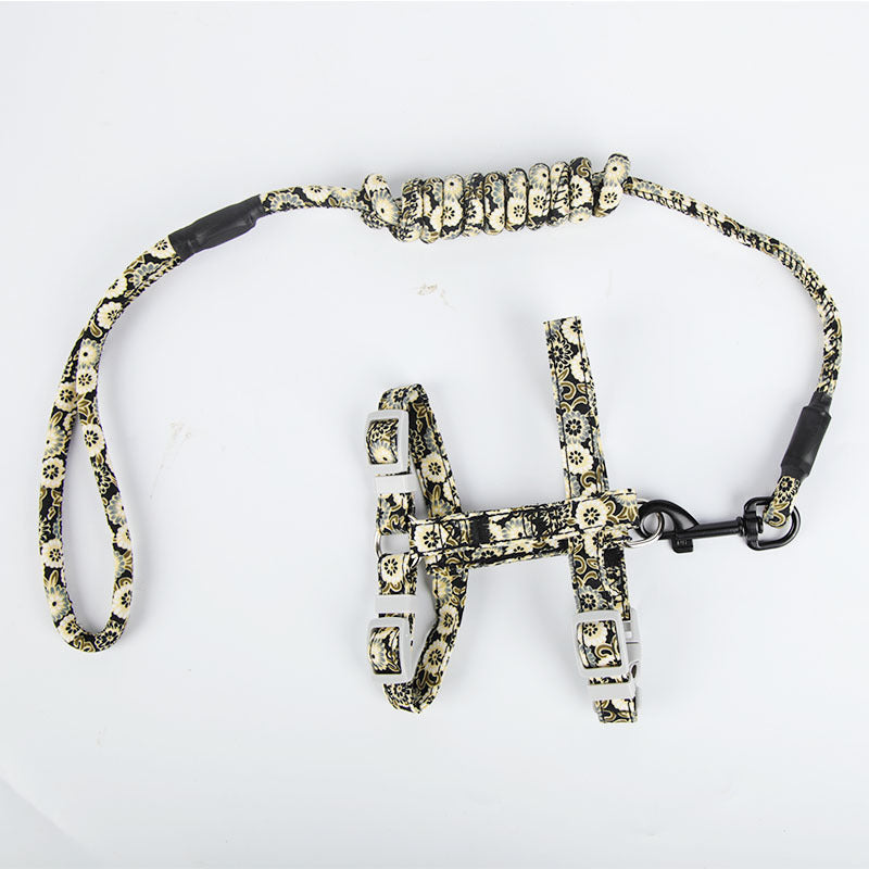 KFX-1686973 Adjustable Cotton Chest Strap for Cats with Leash - Size S & M Available