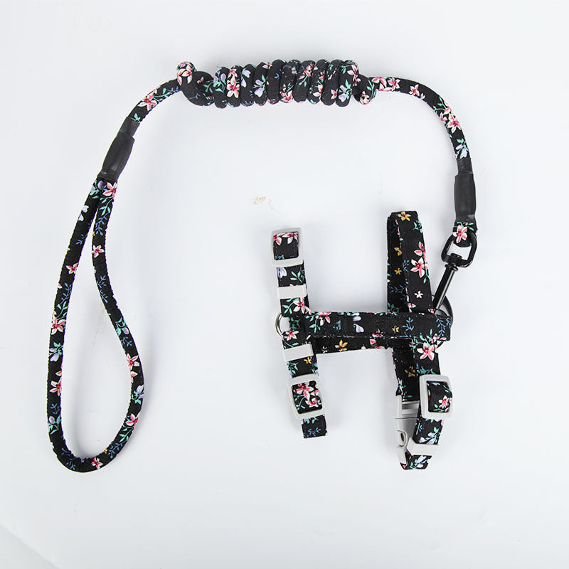 KFX-1686973 Adjustable Cotton Chest Strap for Cats with Leash - Size S & M Available