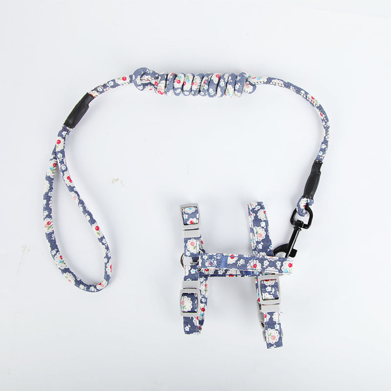 KFX-1686973 Adjustable Cotton Chest Strap for Cats with Leash - Size S & M Available