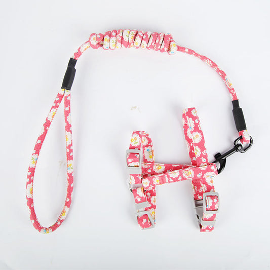 KFX-1686973 Adjustable Cotton Chest Strap for Cats with Leash - Size S & M Available