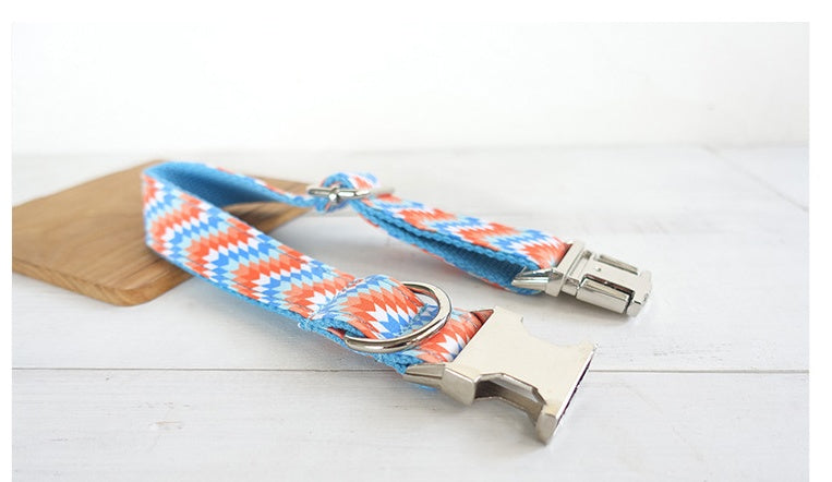 KFX-1687485 Portable Dog Running Leash Set - Polyester Rope in Orange and Blue, Multiple Sizes Available