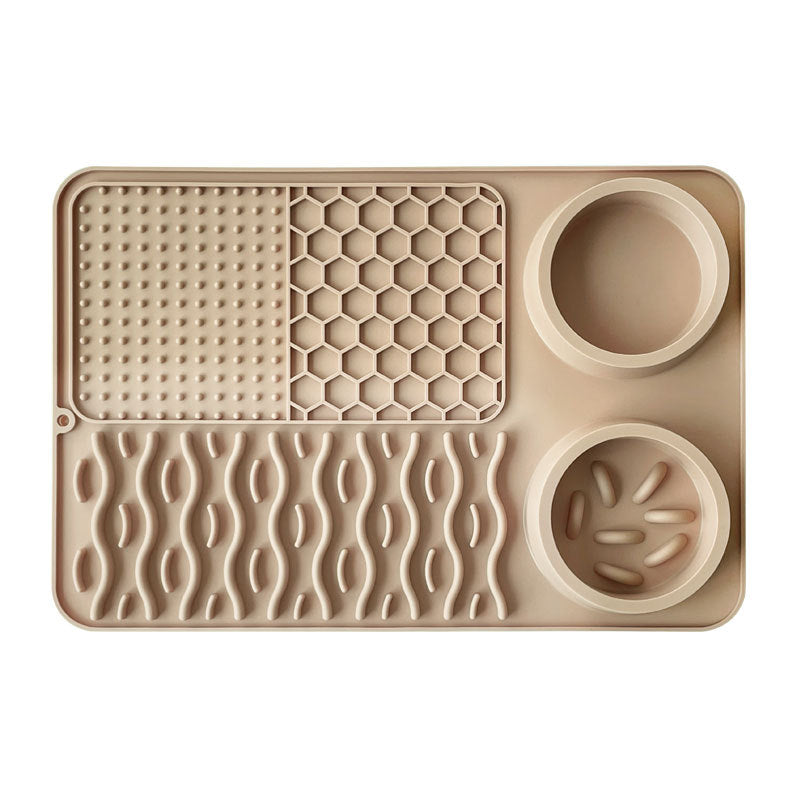 KFX-1687869 Multi-functional Silicone Pet Meal Mat – Non-slip and Leak-proof, Available in Multiple Colors