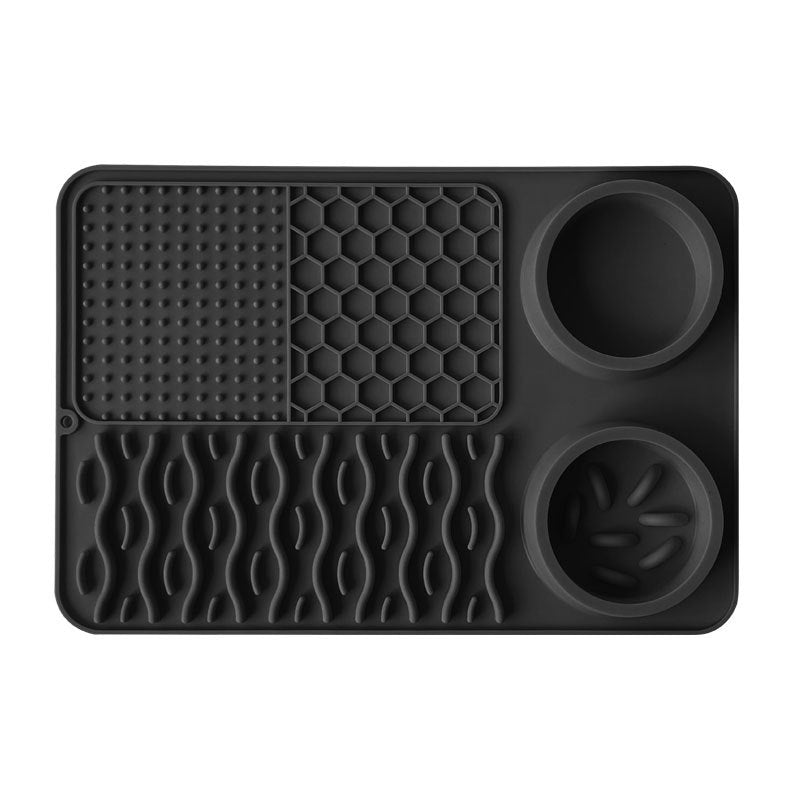 KFX-1687869 Multi-functional Silicone Pet Meal Mat – Non-slip and Leak-proof, Available in Multiple Colors