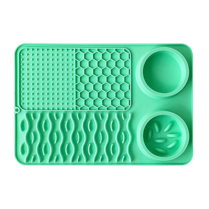 KFX-1687869 Multi-functional Silicone Pet Meal Mat – Non-slip and Leak-proof, Available in Multiple Colors