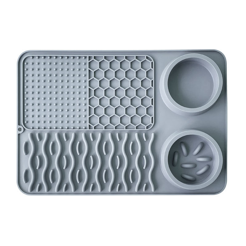 KFX-1687869 Multi-functional Silicone Pet Meal Mat – Non-slip and Leak-proof, Available in Multiple Colors