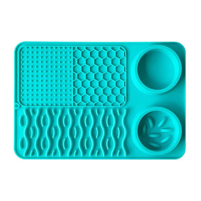 KFX-1687869 Multi-functional Silicone Pet Meal Mat – Non-slip and Leak-proof, Available in Multiple Colors