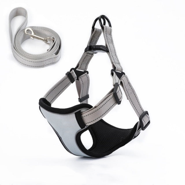 KFX-1689149 Soft and Breathable Nylon Dog Walking Rope with Vest-Style Design