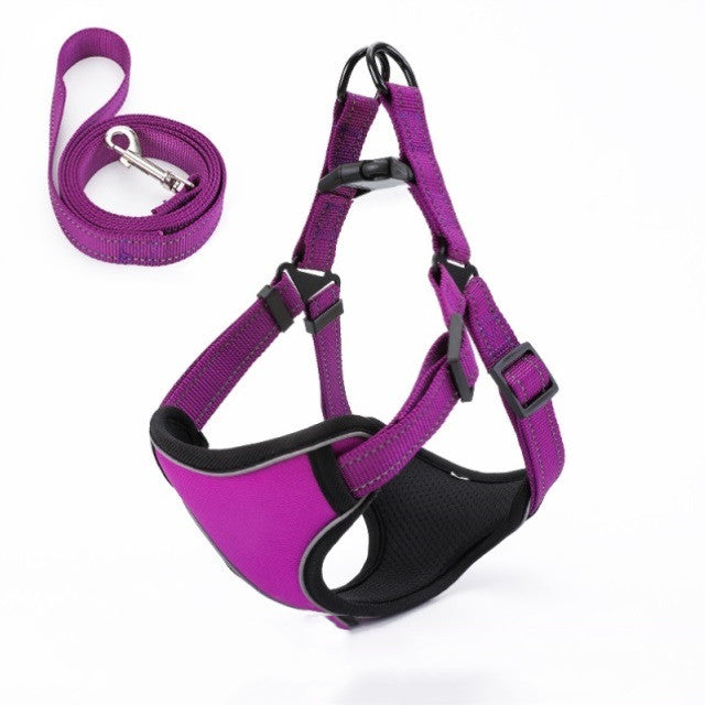 KFX-1689149 Soft and Breathable Nylon Dog Walking Rope with Vest-Style Design
