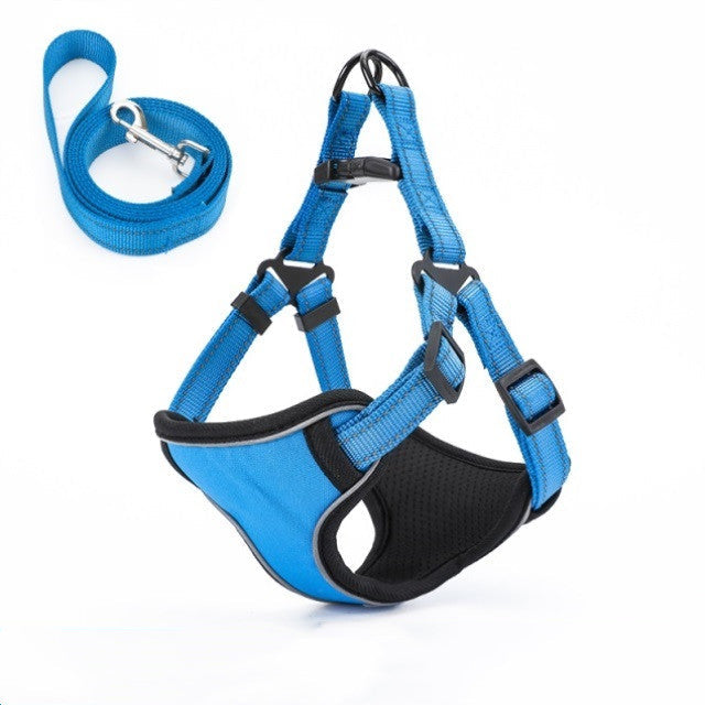 KFX-1689149 Soft and Breathable Nylon Dog Walking Rope with Vest-Style Design