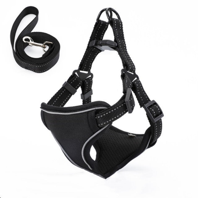 KFX-1689149 Soft and Breathable Nylon Dog Walking Rope with Vest-Style Design