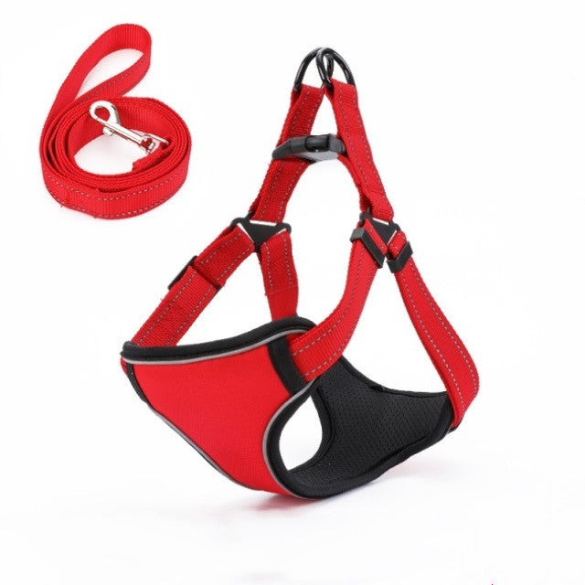 KFX-1689149 Soft and Breathable Nylon Dog Walking Rope with Vest-Style Design