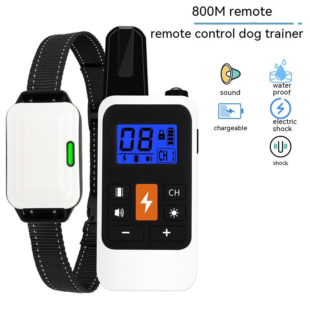 KFX-1689661 Multifunctional Electric Shock Collar with Remote Control and LED Display, Waterproof Dog Training Device