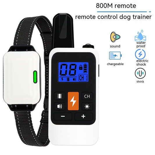 KFX-1689661 Multifunctional Electric Shock Collar with Remote Control and LED Display, Waterproof Dog Training Device