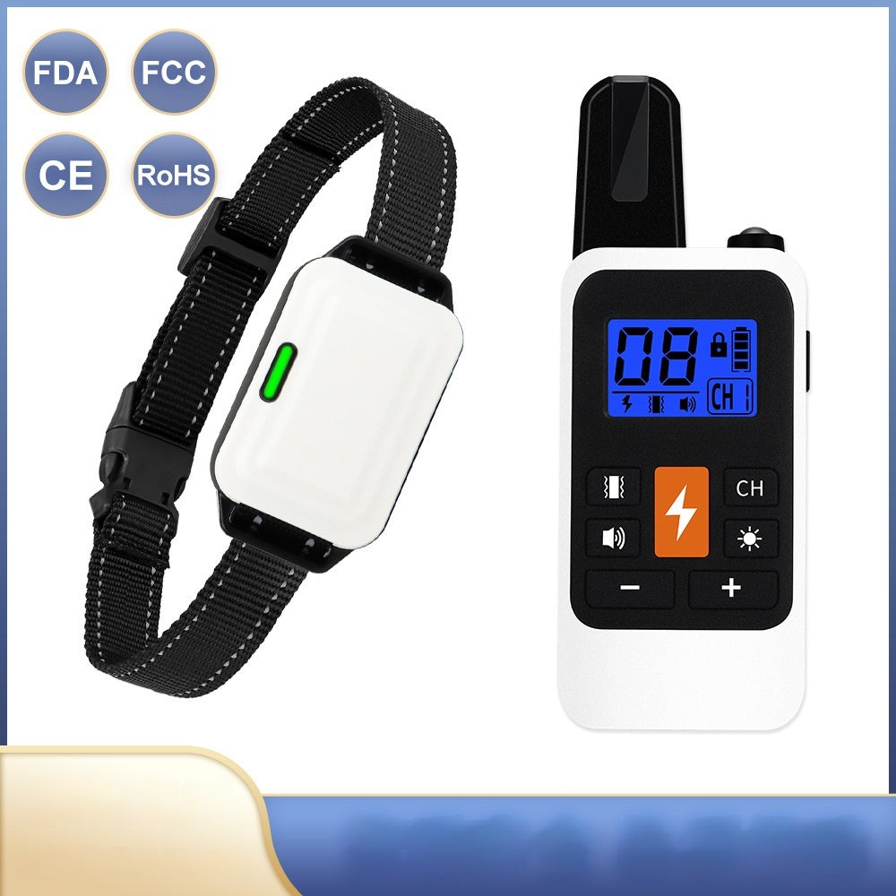 KFX-1689661 Multifunctional Electric Shock Collar with Remote Control and LED Display, Waterproof Dog Training Device
