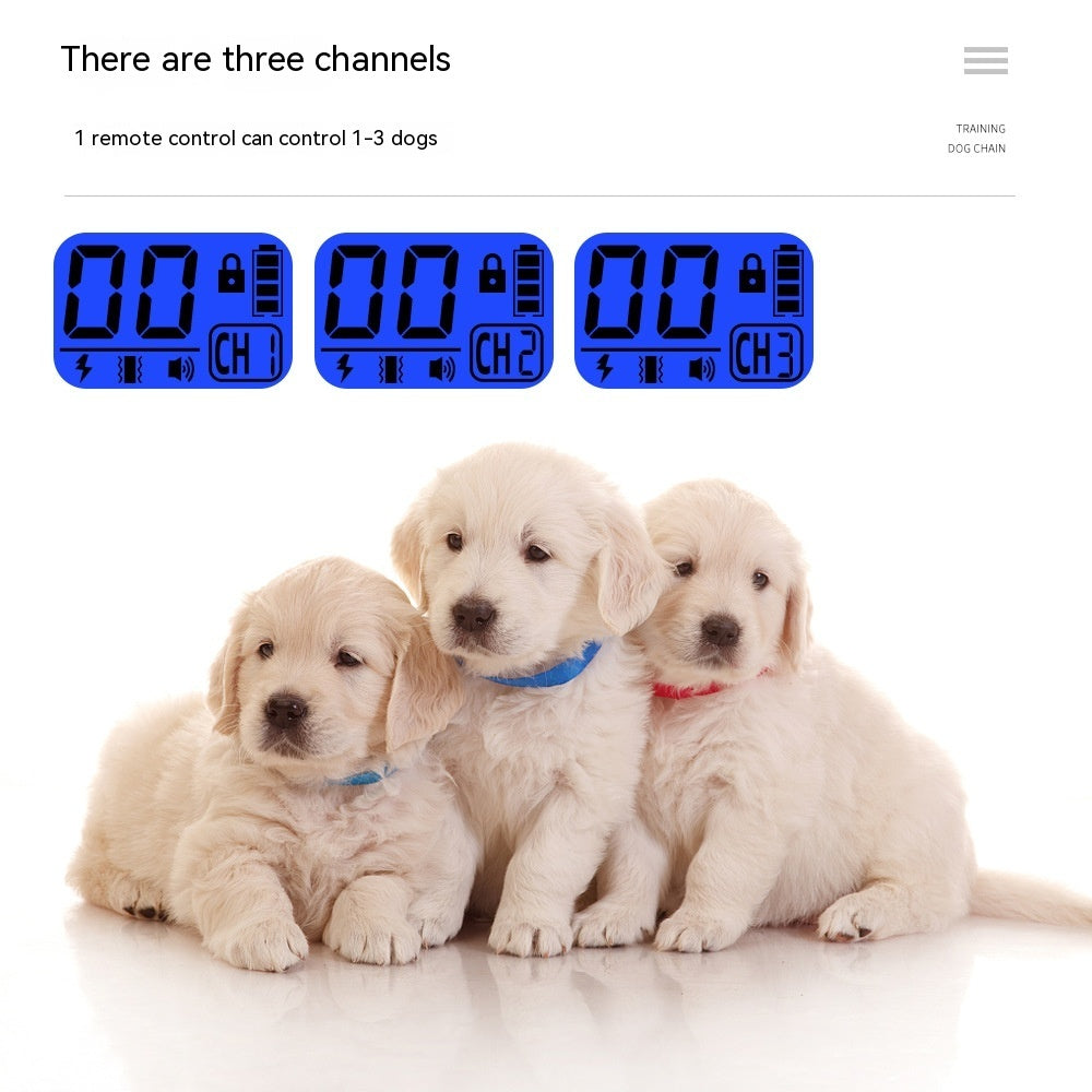 KFX-1689661 Multifunctional Electric Shock Collar with Remote Control and LED Display, Waterproof Dog Training Device
