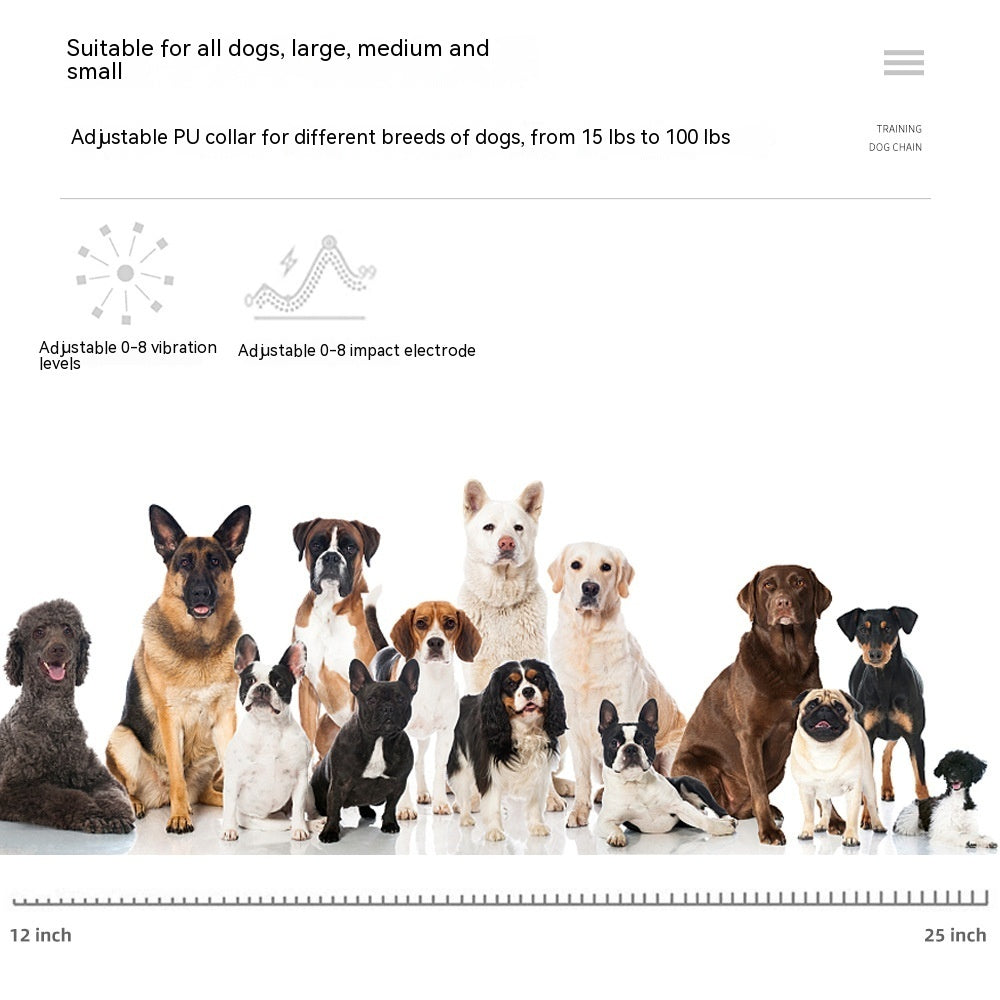 KFX-1689661 Multifunctional Electric Shock Collar with Remote Control and LED Display, Waterproof Dog Training Device