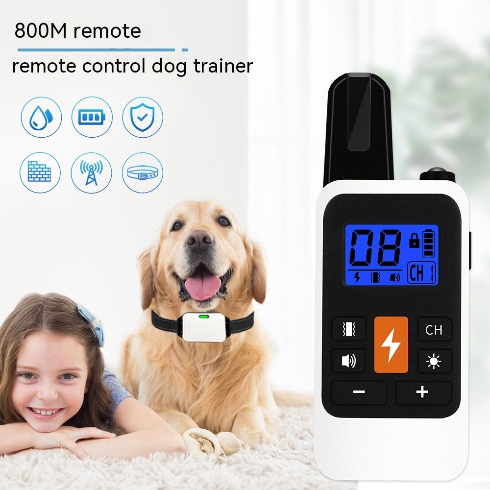 KFX-1689661 Multifunctional Electric Shock Collar with Remote Control and LED Display, Waterproof Dog Training Device