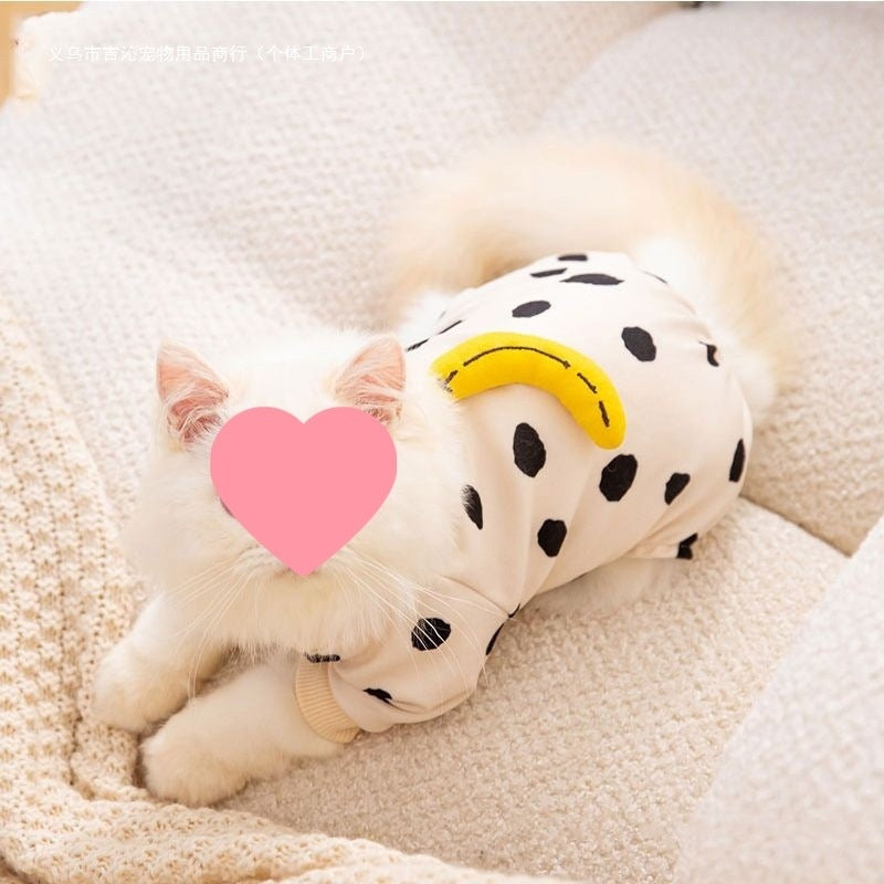 KFX-1692093 Adorable Anti-Lint Pet Clothes for Cats - Multiple Designs & Sizes Available