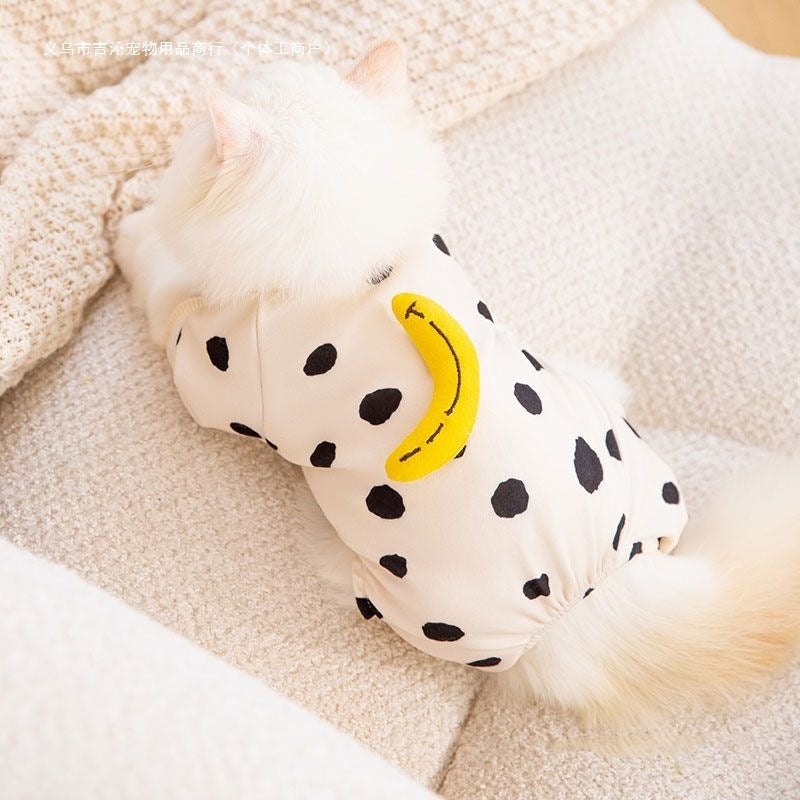 KFX-1692093 Adorable Anti-Lint Pet Clothes for Cats - Multiple Designs & Sizes Available