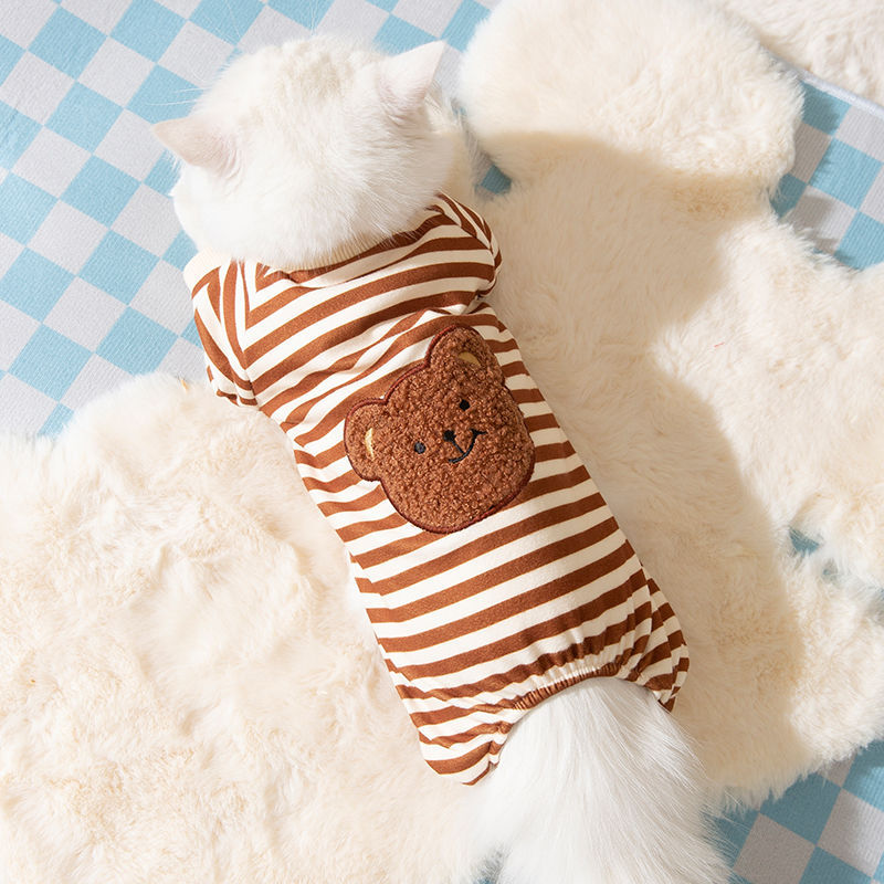 KFX-1692093 Adorable Anti-Lint Pet Clothes for Cats - Multiple Designs & Sizes Available