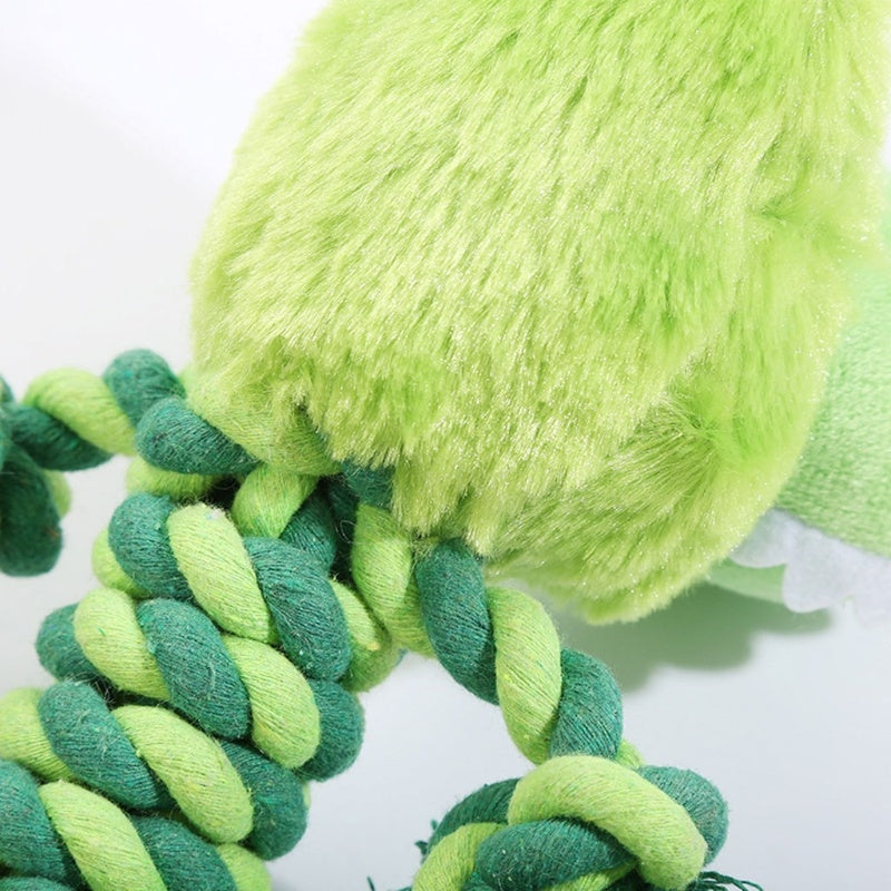 KFX-1694909 Interactive Dinosaur Plush Rope Dog Toy for Puppies and Aggressive Chewers