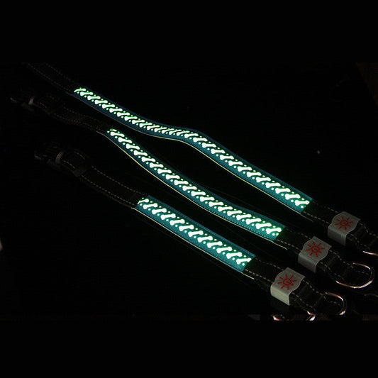 KFX-1695421 Luminous Skull Patterned Nylon Collar for All Seasons - Adjustable & Versatile