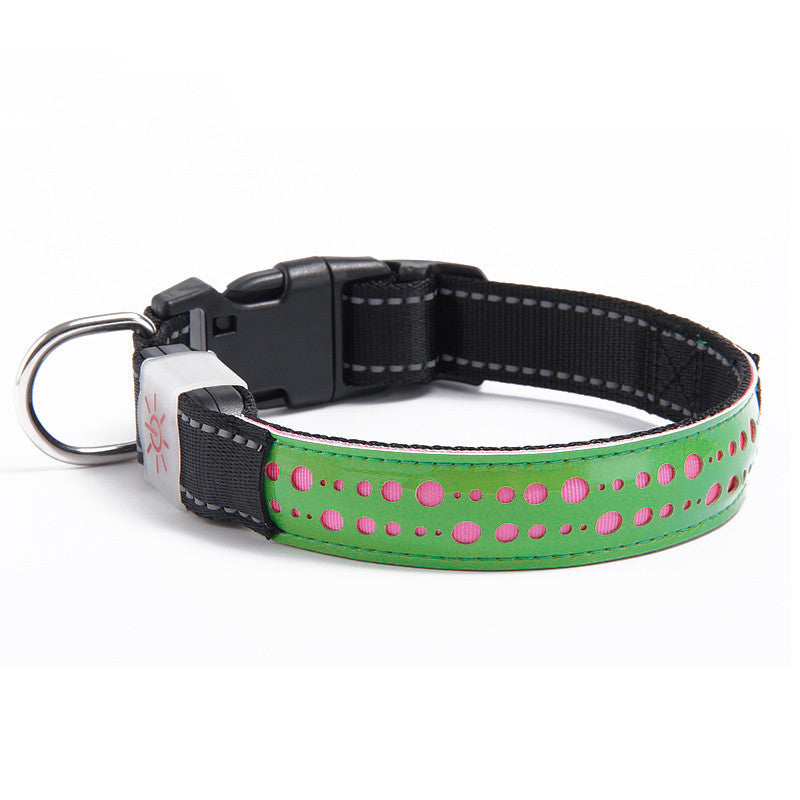 KFX-1695421 Luminous Skull Patterned Nylon Collar for All Seasons - Adjustable & Versatile
