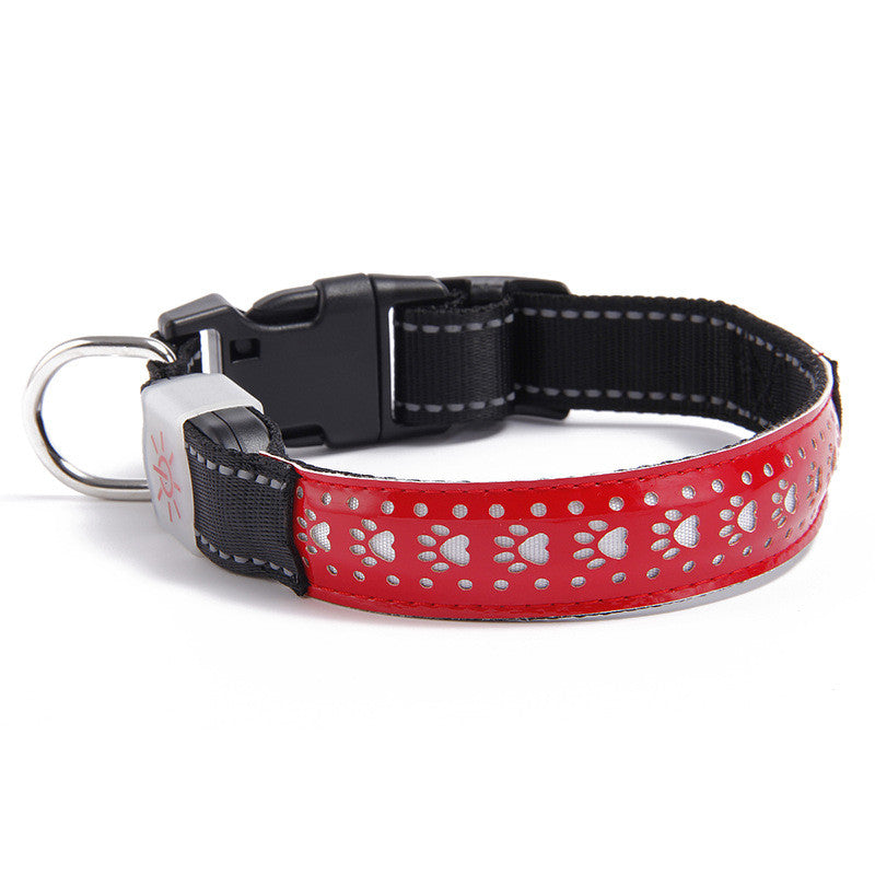 KFX-1695421 Luminous Skull Patterned Nylon Collar for All Seasons - Adjustable & Versatile
