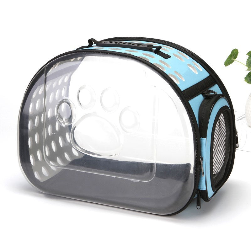 KFX-1695677 Portable Breathable Cat and Dog Backpack with Transparent Design and Ergonomic Strap