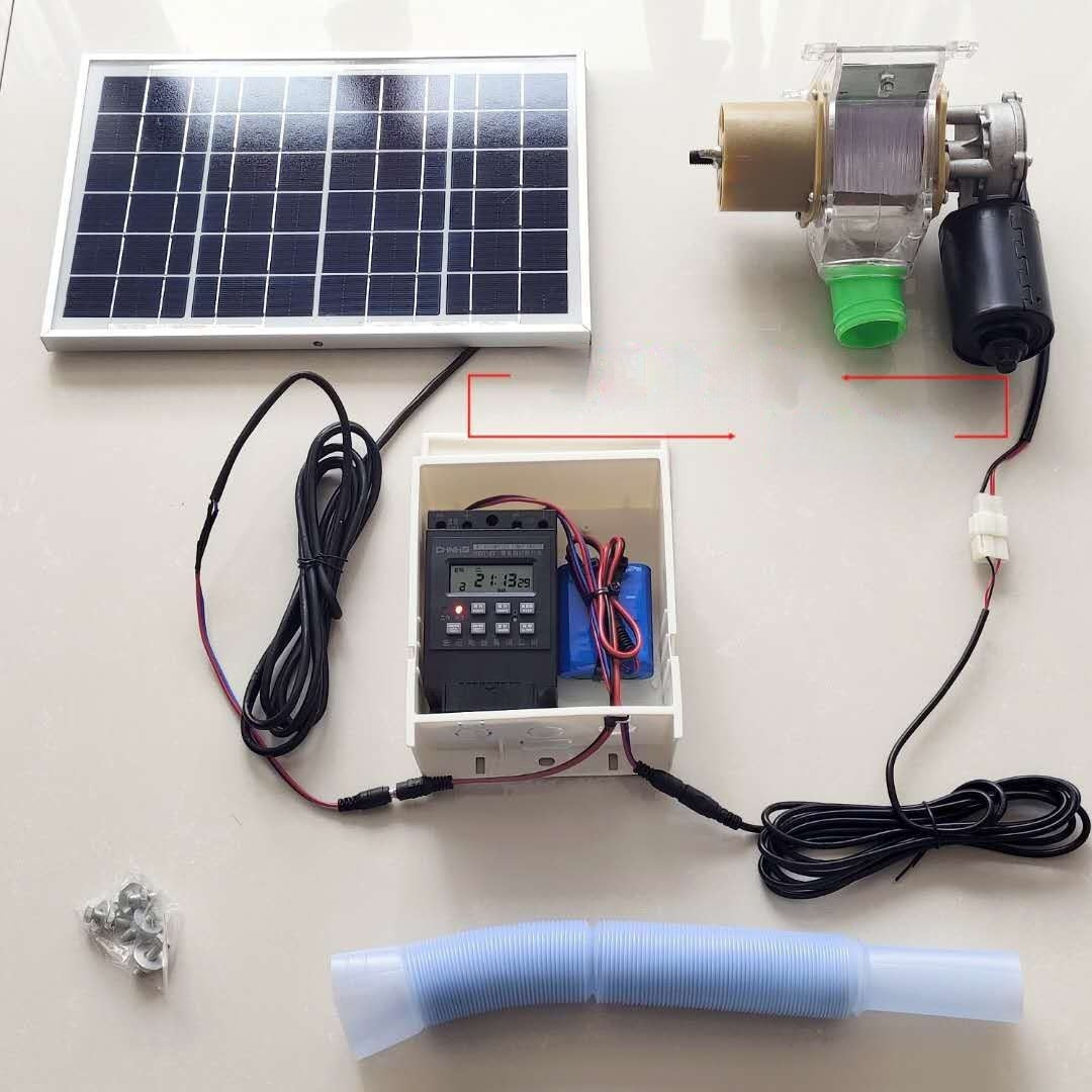 KFX-1697213 Solar-Powered Automatic Chicken and Duck Feeder with Timer and Watertight Design