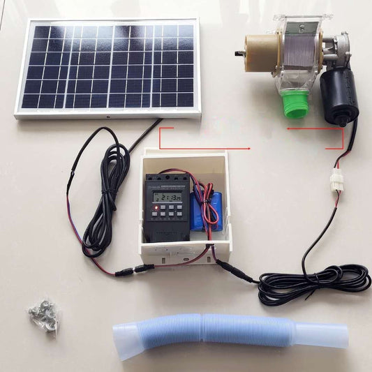 KFX-1697213 Solar-Powered Automatic Chicken and Duck Feeder with Timer and Watertight Design