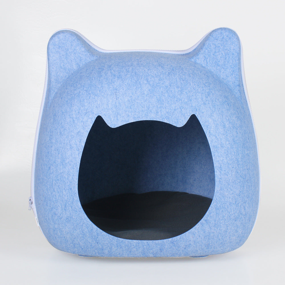 KFX-1697469 Cozy Felt Cat Bed for Deep Sleep in Multiple Colors