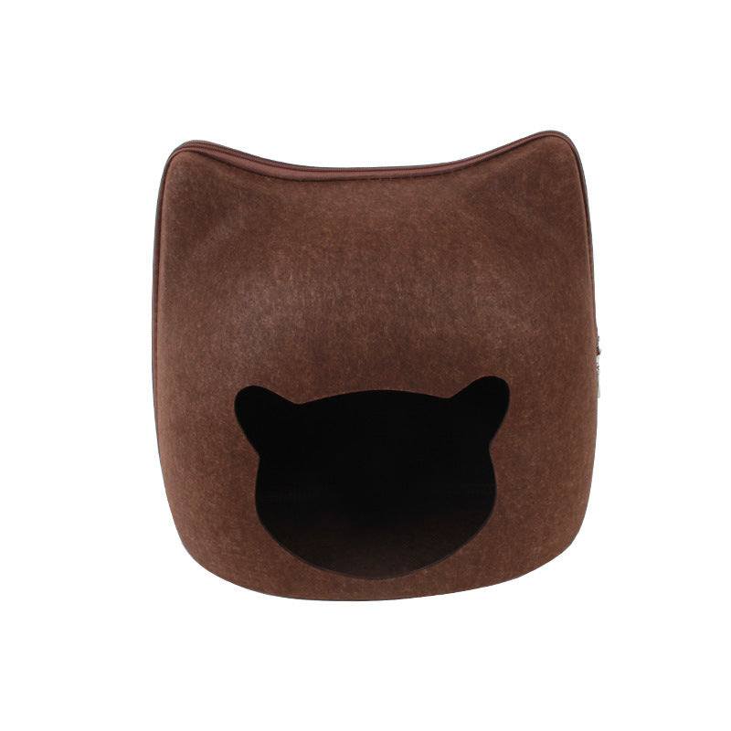 KFX-1697469 Cozy Felt Cat Bed for Deep Sleep in Multiple Colors