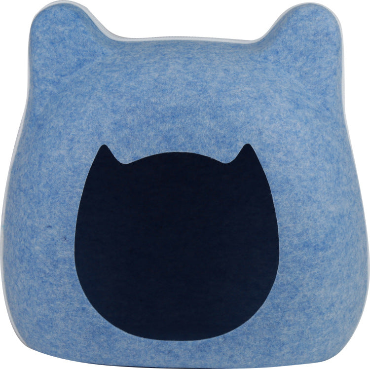 KFX-1697469 Cozy Felt Cat Bed for Deep Sleep in Multiple Colors