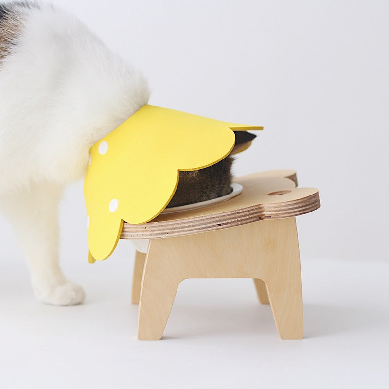 KFX-1698237 Cat Anti-Lick Elizabeth Circle - Sunflower Sponge Paper in Yellow and Pink, Multiple Sizes Available