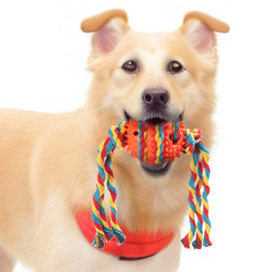 KFX-1701821 Durable Molar Teeth Cleaning Dog Rope Bite Balls in Various Colors