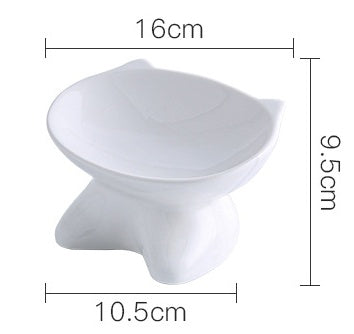 KFX-1705149 Ceramic Pet Bowl for Cats and Dogs - Durable Porcelain in Blue, White, and Beige, 100g Capacity