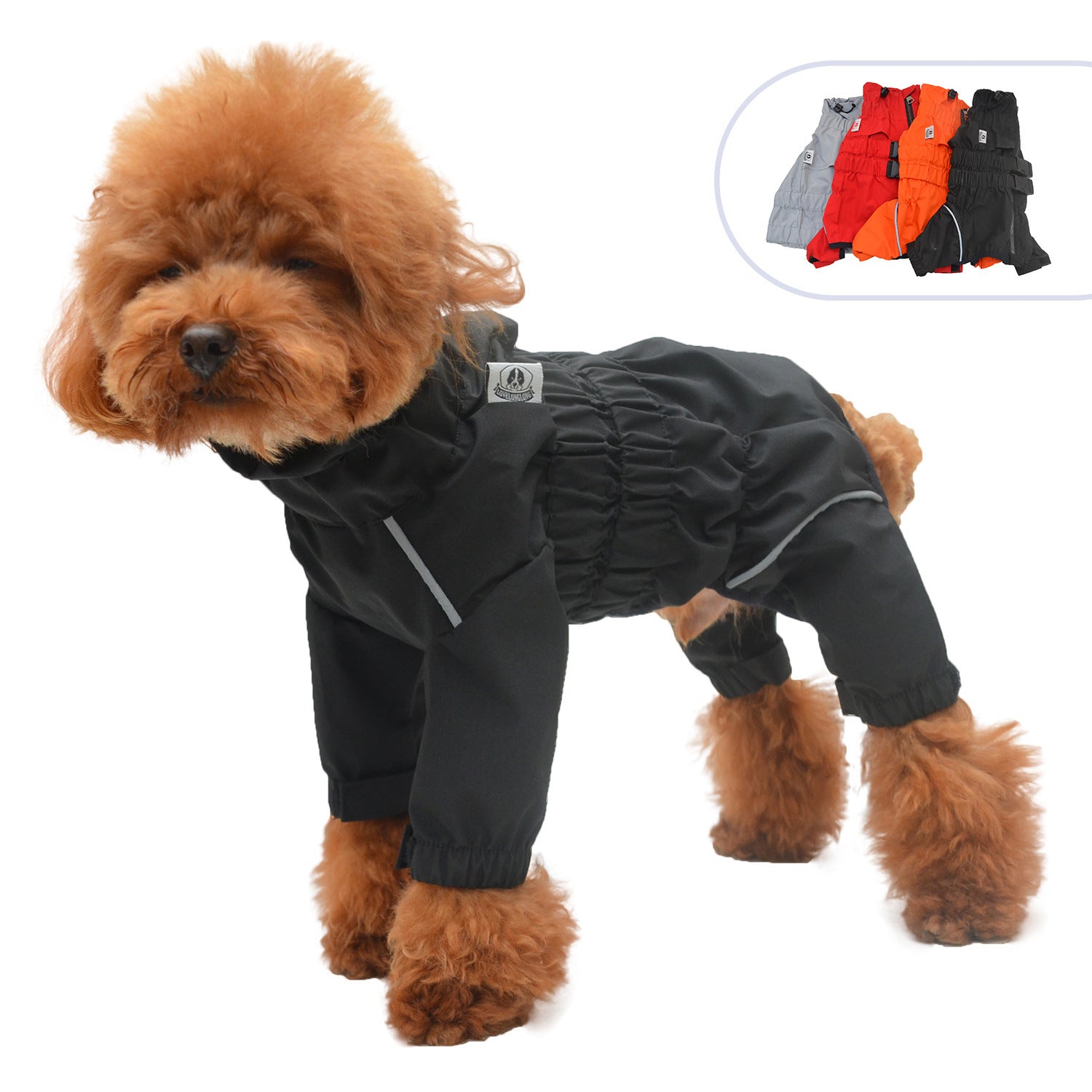KFX-1706557 Outdoor Waterproof Dog Raincoat for All Breeds – Multiple Sizes Available