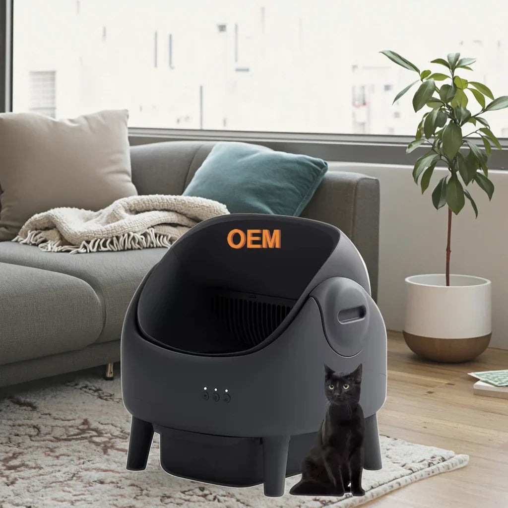 KFX-170835 Extra Large Automatic Cat Litter Box with Easy Clean Features and Remote Control