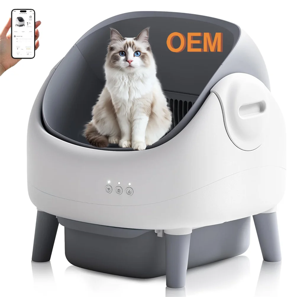 KFX-170835 Extra Large Automatic Cat Litter Box with Easy Clean Features and Remote Control